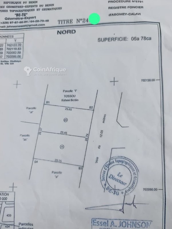 Terrain spacieux de 678 m² idéal pour projet immobilier