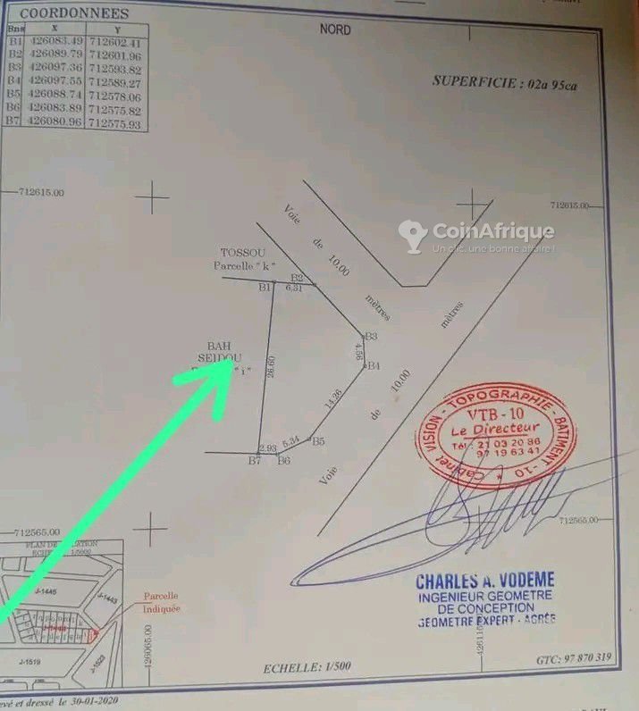 Terrain constructible de 295 m² déjà recasé et idéalement situé à un angle de rue