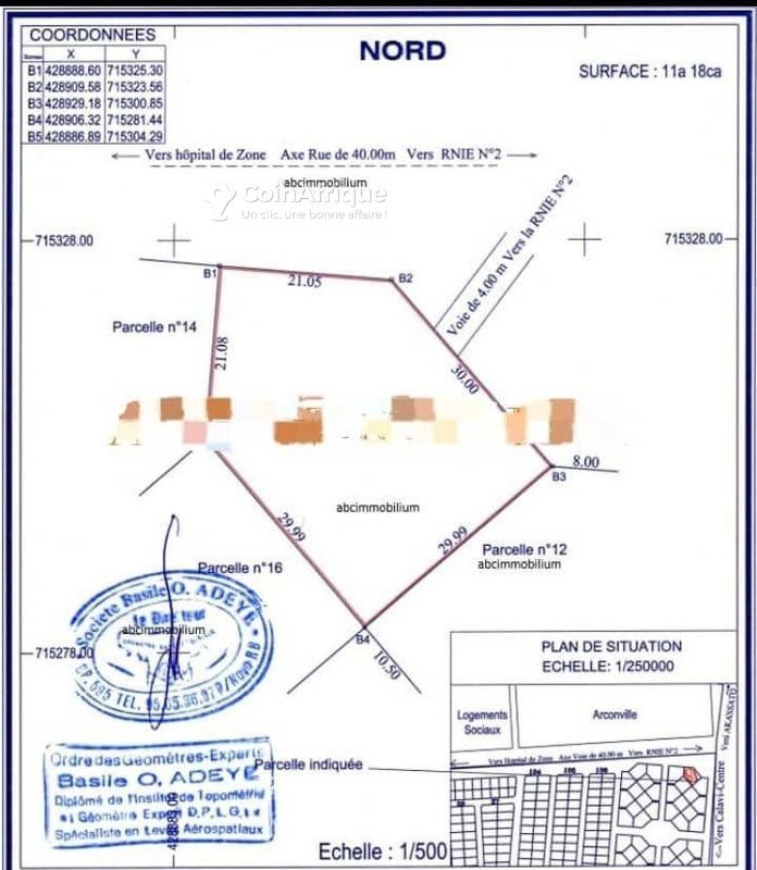 Terrain spacieux de 1118 m² en bordure de route inter-État