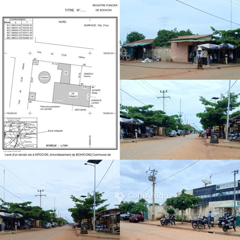 Terrain constructible en angle de rue avec documents cadastraux complets