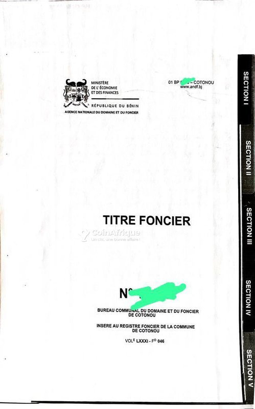 Terrain exceptionnel de 424 m² avec titre foncier personnel et levée disponible