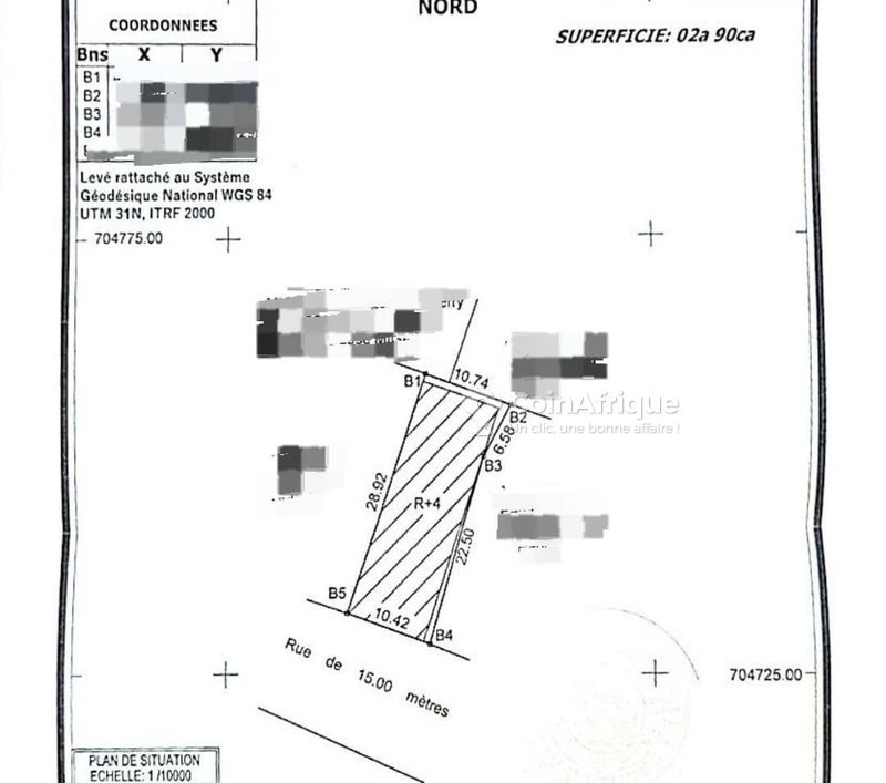 Immeuble locatif R+4 avec 20 appartements meublés, garage spacieux et titre foncier