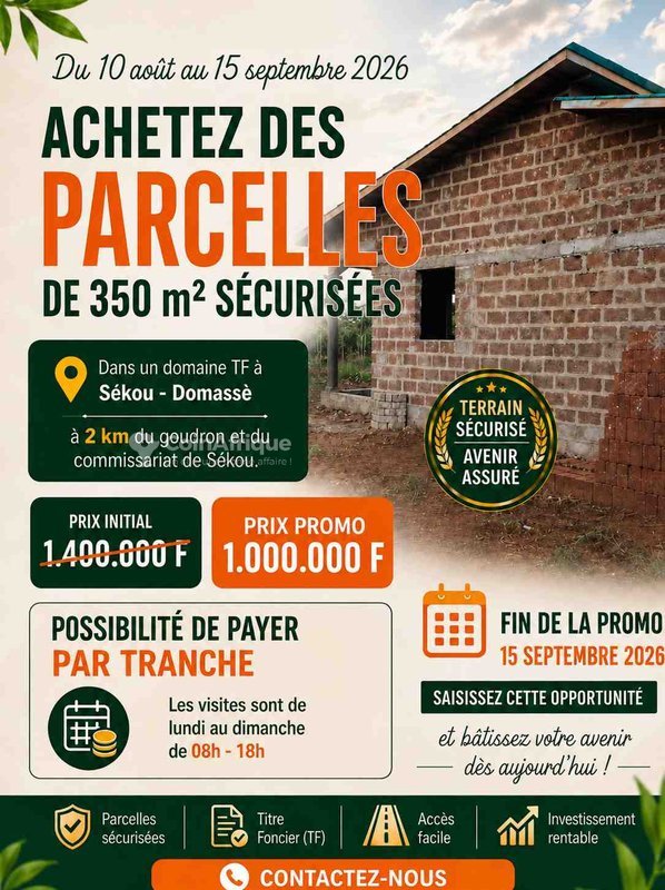 Terrain viabilisé avec titre foncier – Idéal pour projets immobiliers variés