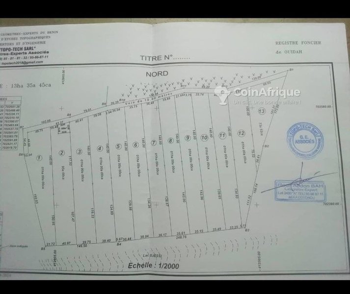 Terrain de 13 hectares à vendre