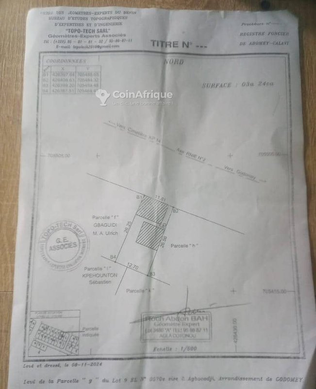 Terrain constructible de 325 m² avec titre foncier personnel et accès direct au goudron inter-États