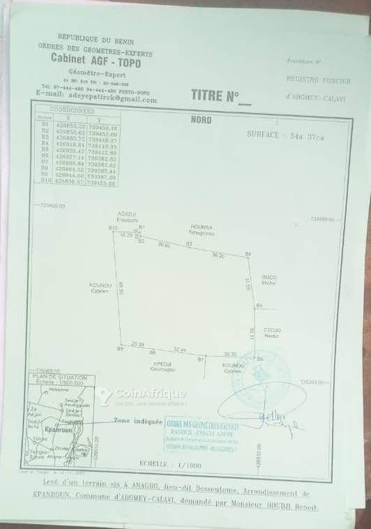 Terrain agricole fertile de 500 m² avec électrification et documents légaux complets