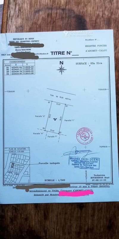 Terrain constructible de 331 m² avec documents légaux complets