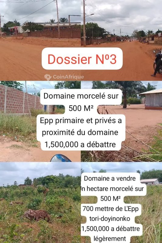 Terrain à vendre avec titre foncier et parcelle sécurisée