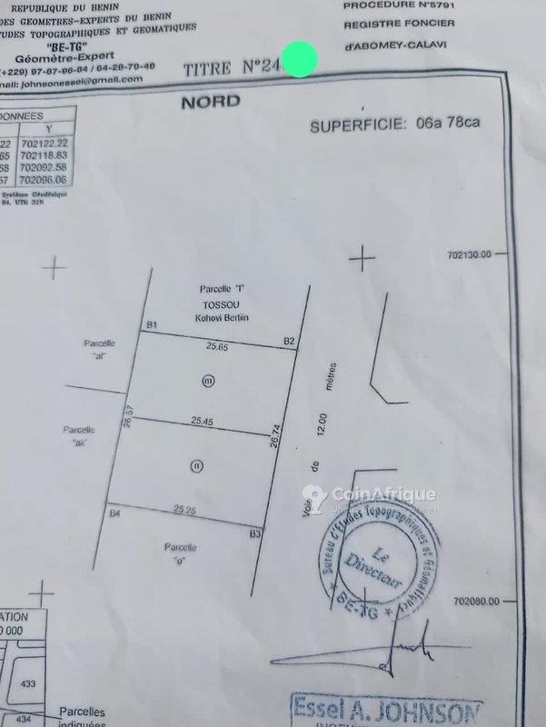 Terrain spacieux de 678 m² idéal pour projet immobilier