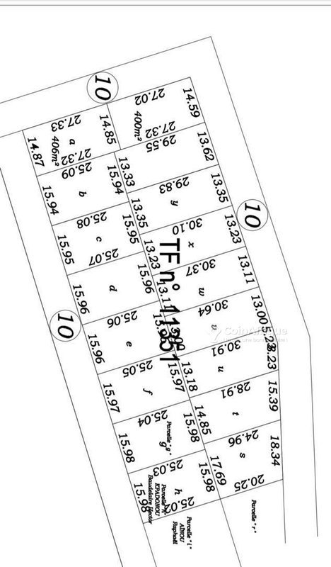 Terrain exceptionnel de 16 et 17 parcelles entièrement clôturées avec titre foncier personnel
