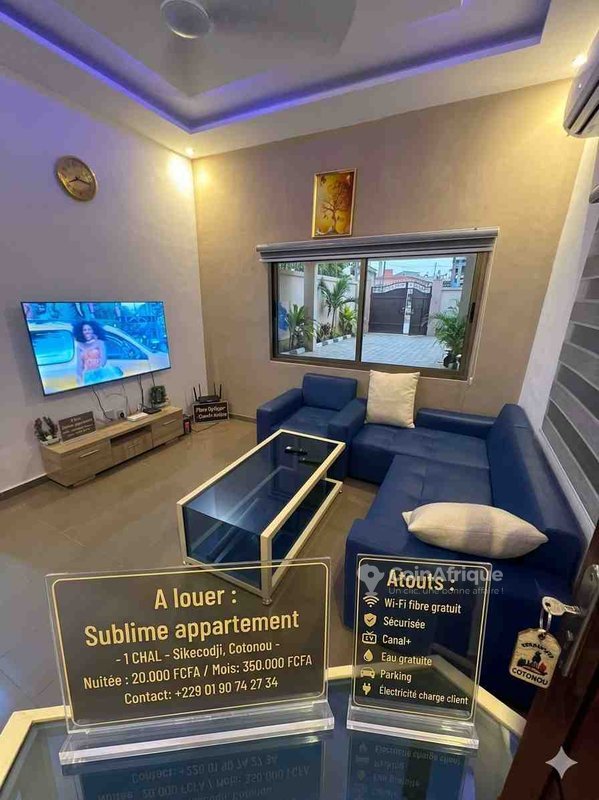 Appartement meublé d'une chambre avec Wi-Fi fibre optique gratuit et parking sécurisé
