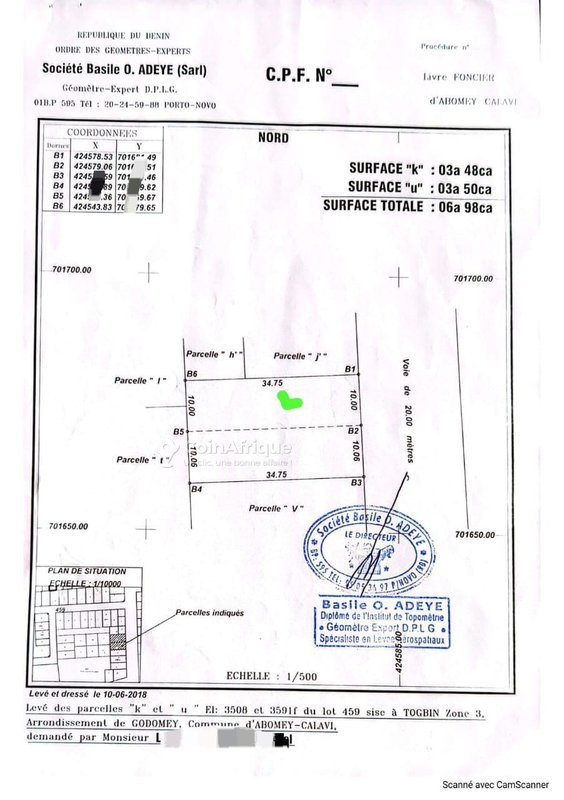 Terrain exceptionnel de 698 m² avec documents légaux complets et proximité immédiate de l'océan Atlantique