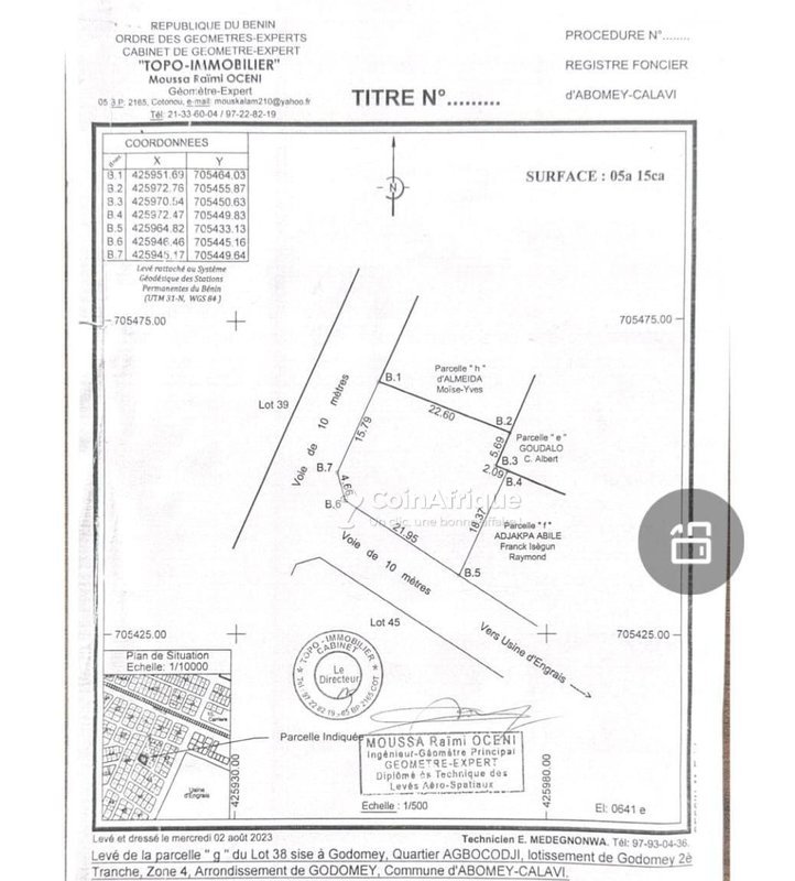 Terrain exceptionnel de 1027 m² avec deux parcelles clôturées en angle de rue