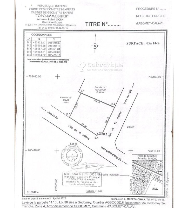 Terrain exceptionnel de 1027 m² avec deux parcelles clôturées en angle de rue