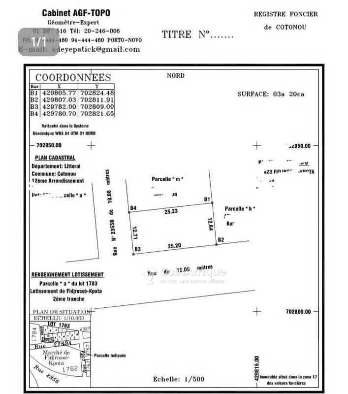 Terrain en angle de rue idéal pour projets immobiliers - 320 m² avec documents légaux complets
