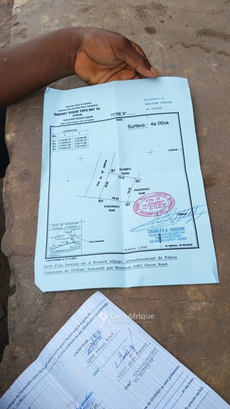 Terrain spacieux de 400 m² à Pahou Adjago - Opportunité idéale pour construction