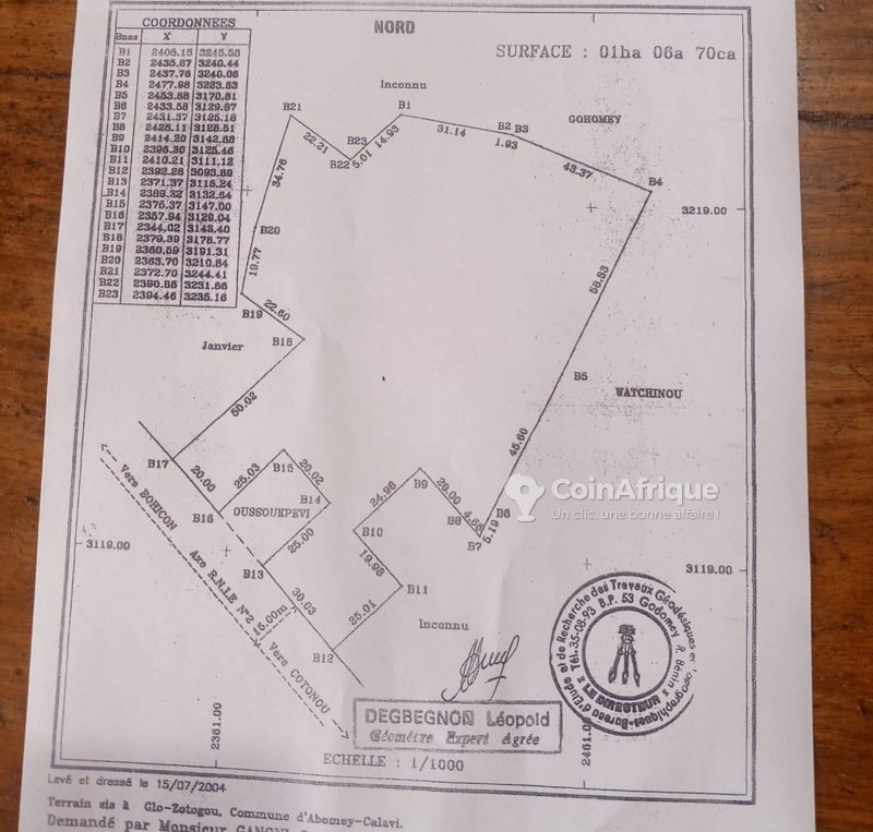 Terrain spacieux de 10 670 m² avec titre foncier personnel et excellente accessibilité