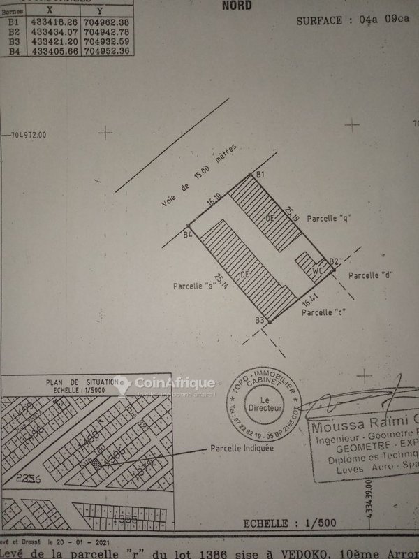 Terrain bâti de 409 m² idéalement situé près des commodités