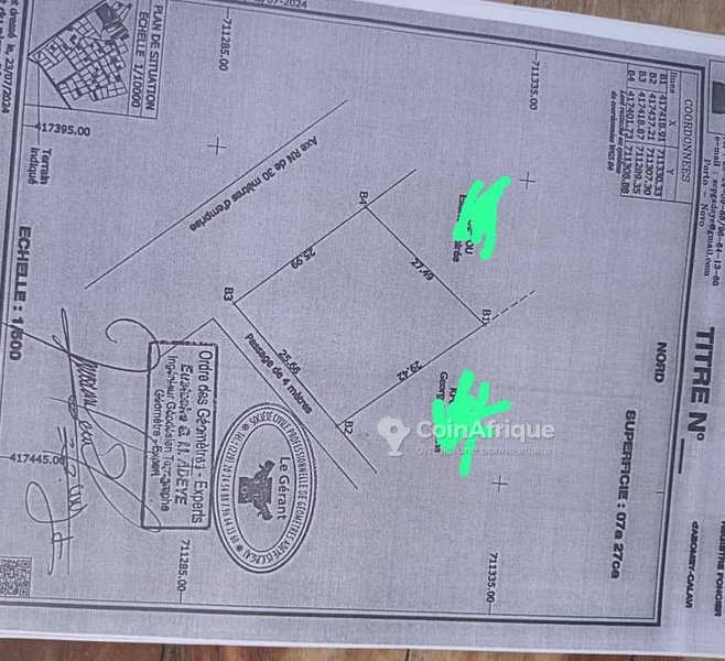 Parcelle de 727 m² en angle de rue