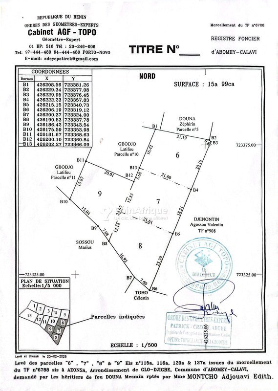 Terrain premium de 400 m² avec titre foncier et accès stratégique