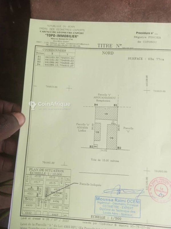Terrain constructible de 377 m² avec documents légaux complets