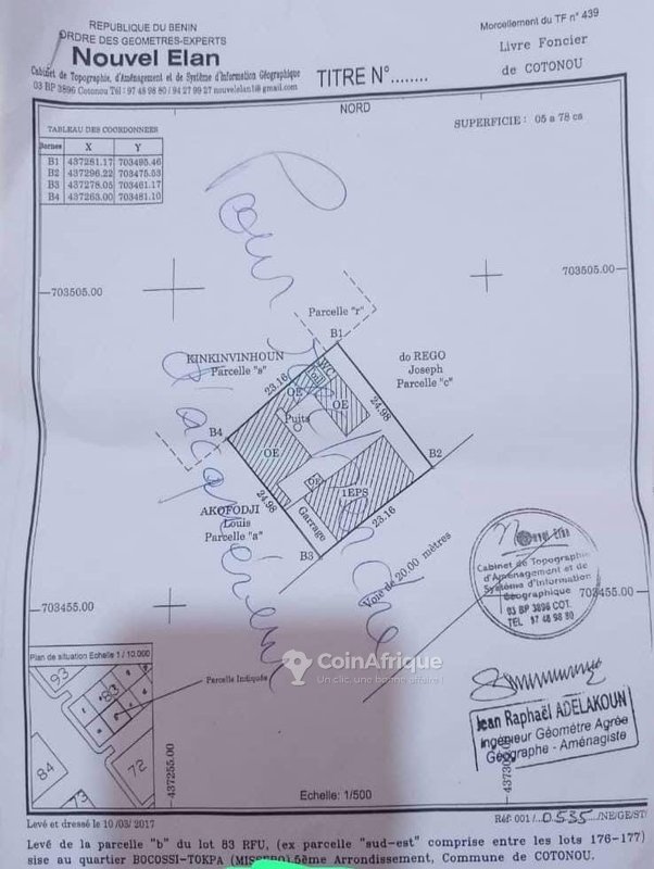 Terrain de 578 m² avec titre foncier dans une zone hautement commerciale