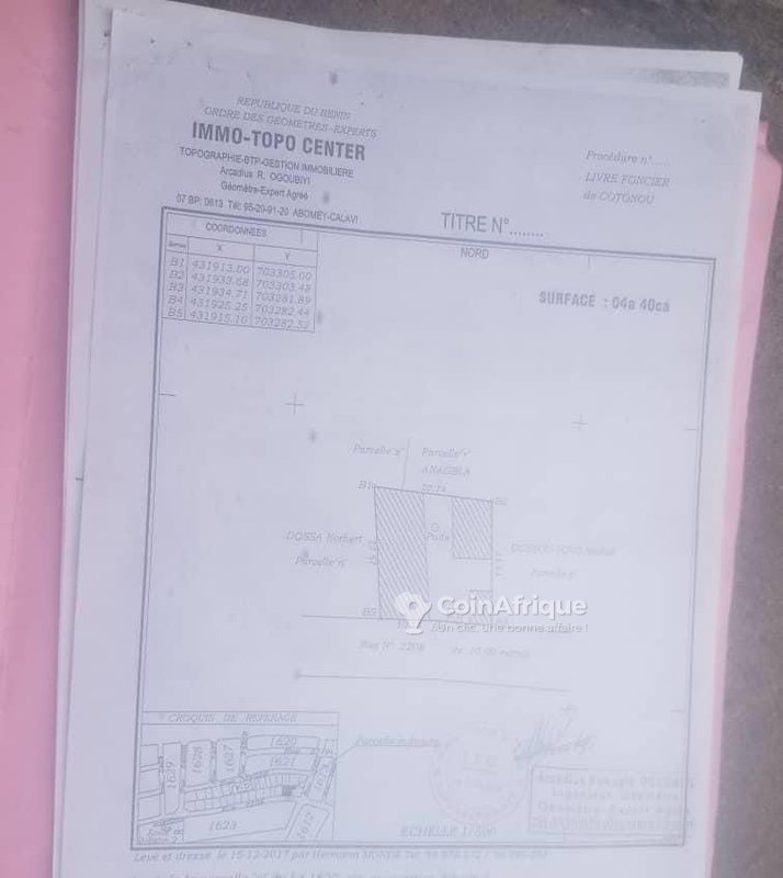 Terrain constructible de 440 m² avec dossier juridique complet