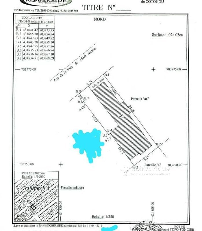 Immeuble résidentiel de 7 pièces avec titre foncier et appartements F4 & F3