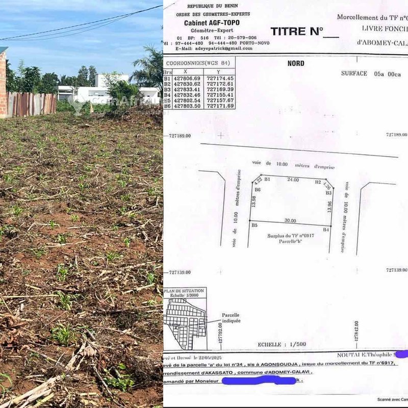 Terrain spacieux de 501 m² avec titre foncier – Opportunité rare