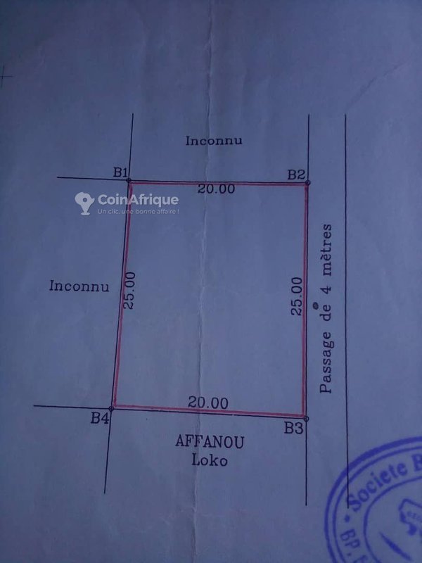 Terrain spacieux de 500 m² avec papiers administratifs à jour