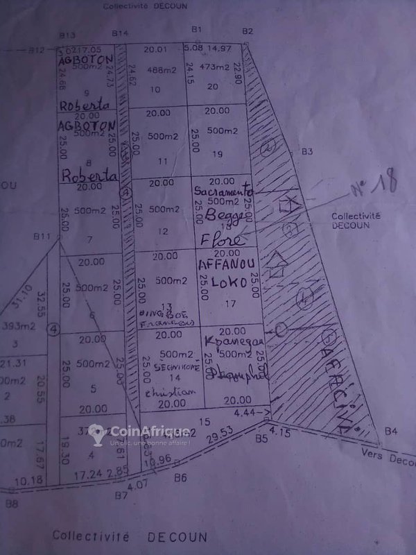 Terrain spacieux de 500 m² avec papiers administratifs à jour