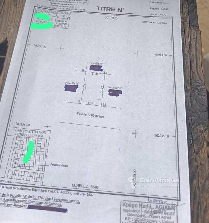 Terrain spacieux de 642 m² avec titre foncier globale dans un domaine clôturé