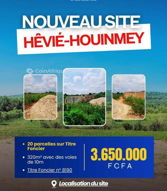 Terrain spacieux de 320m² avec titre foncier et accès à l'électricité