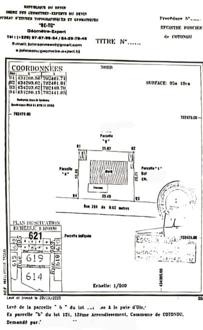 Terrain clôturé et sécurisé de 510 m² dans un quartier résidentiel prisé