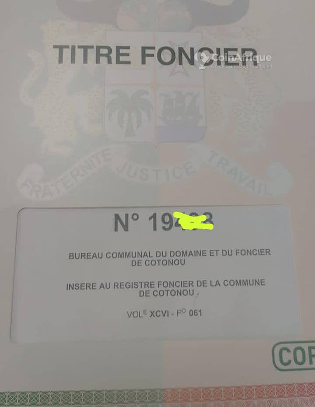 Terrain constructible de 430 m² avec titre foncier dans un quartier sécurisé