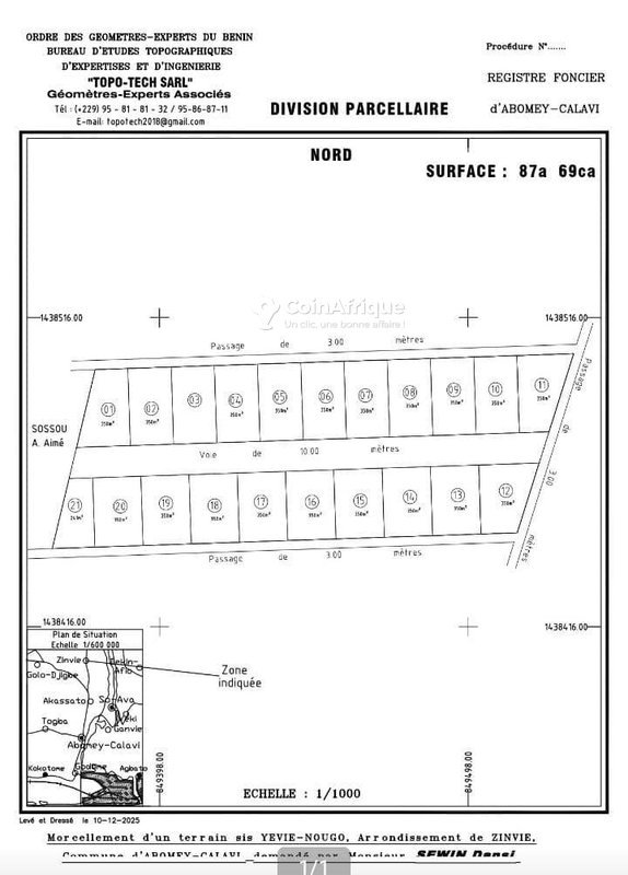 Terrain de 350m² avec titre foncier global et emplacement stratégique