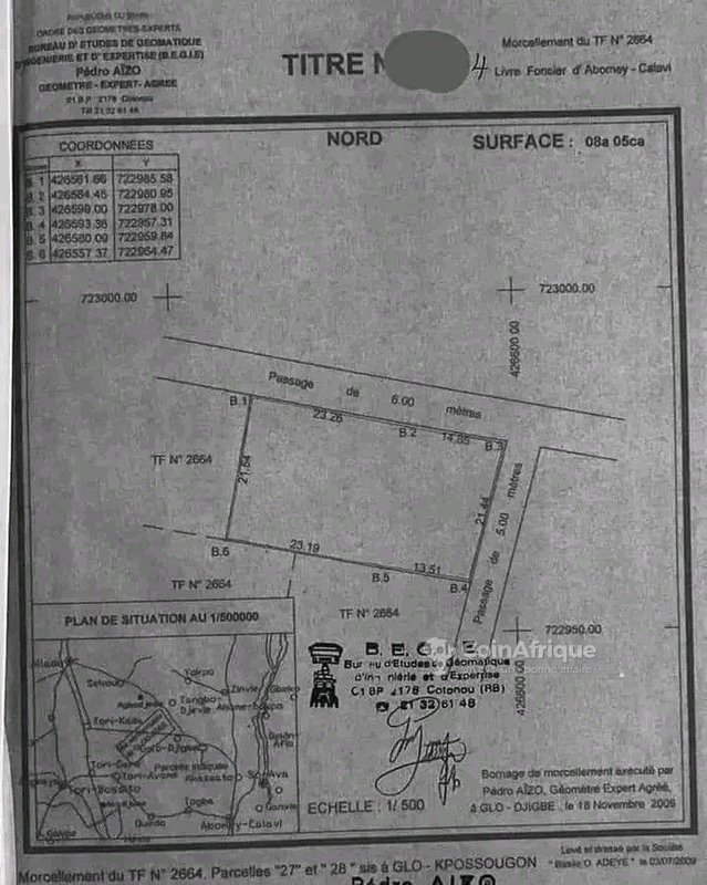 Terrain constructible avec titres fonciers personnels sur deux angles de rue – Proximité immédiate des axes routiers