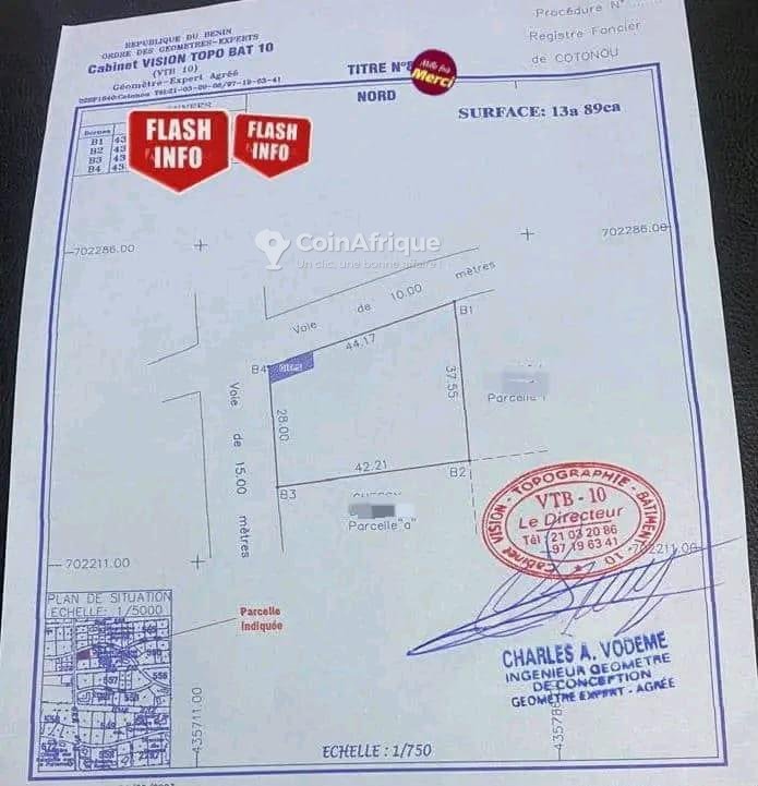 Grand terrain résidentiel de 1389 m² en angle de rue avec fort potentiel immobilier