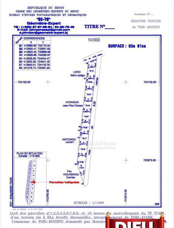 Terrain constructible avec titre foncier sécurisé et emplacement stratégique
